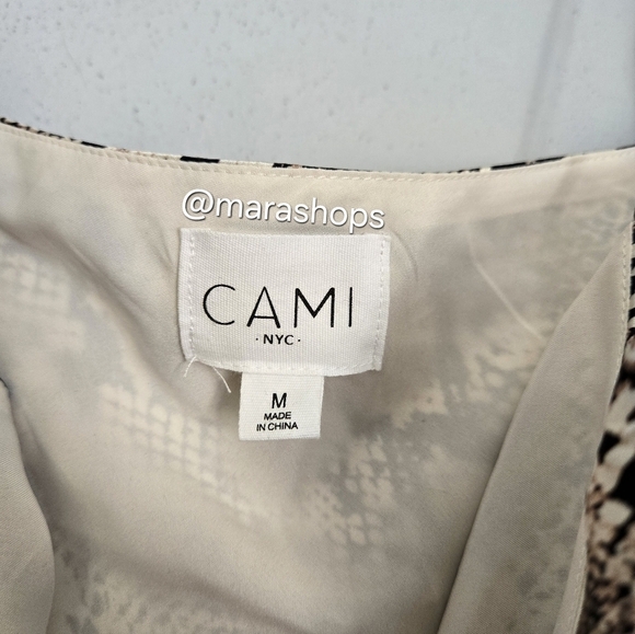 CAMI NYC The Raven Snakeprint Python Silk Slip Dress - Picture 5 of 8